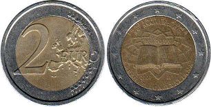 монета Италия 2 евро 2007