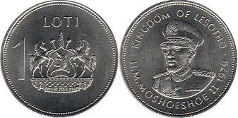 монета Лесото 1 лоти 1979
