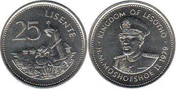монета Лесото 25 лисенте 1979