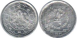 монета Непал 5 пайсов 1974