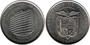 монета Панама 50 сентесимо - Panama 50 centesimos 2009