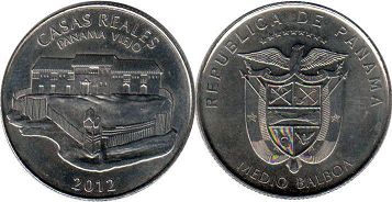 монета Панама 1/2 бальбоа 2012