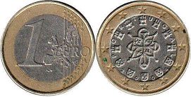 монета Португалия 1 евро 2004