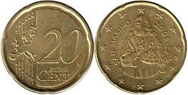 монета Сан-Марино 20 евро центов 2008