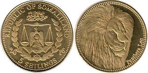 монета Сомалиленд 5 шиллингов 2016