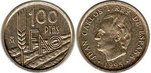 монета Испания 100 песет 1995