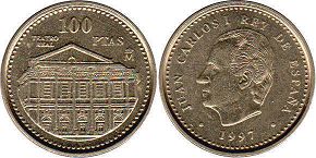 монета Испания 100 песет 1997
