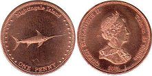 монета Тристан-да-Кунья 1 пенни 2011