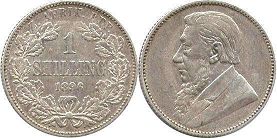 монета Трансвааль 1 шиллинг 1896