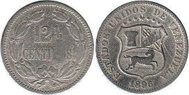 монета Венесуэла 12,5 сентимо 1896