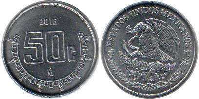 Мексика монета 50 сентаво 2016