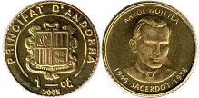 монета Андорра 1 сантим 2005