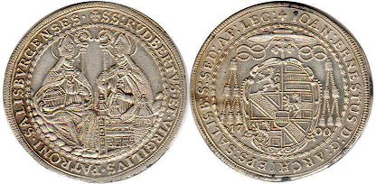монета Зальцбург 1/2 талера 1700
