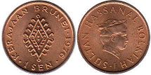 монета Бруней 1 сен 1976