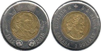 монета Канада 2 доллара 2015