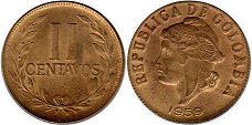 монета Колумбия 2 сентаво 1959
