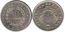 монета Коста Рика 10 сентимо 1972