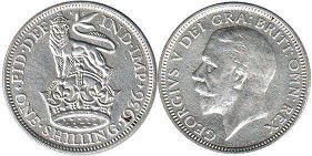 монета Великобритания 1 шиллинг 1936