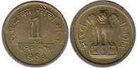 монета Индия 1 пайс 1964