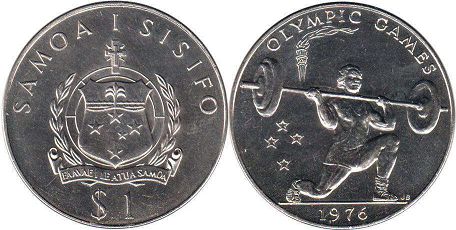 монета Самоа 1 тала 1976