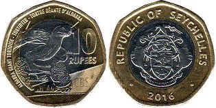 монета Сейшельские Острова 10 рупий 2016