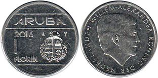 монета Аруба 1 флорин 2016