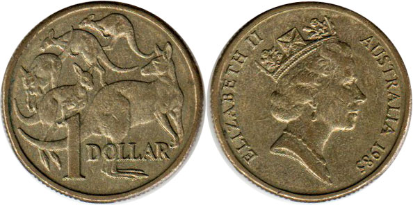 Австралия монета 1 доллар 1985 Elizabeth II