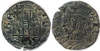 монета Кастилья и Леон корнадо нуэво 1406-1454