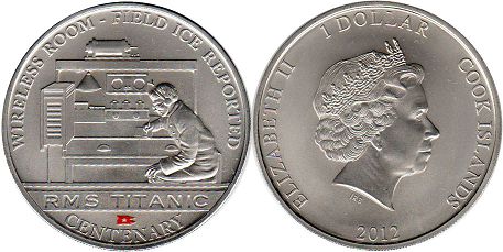 монета Кука Острова 1 доллар 2012