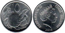 монета Кука Острова 10 центов 2015