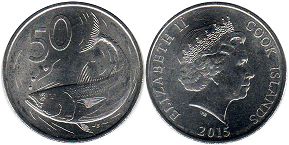 монета Кука Острова 50 центов 2015