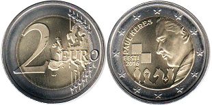 монета Эстония 2 евро 2016
