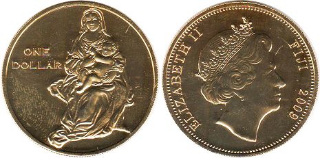монета Фиджи 1 доллар 2009