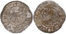 монета Фрибур 1/2 крейцера 1501-1529