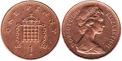 монета Великобритания 1 пенни 1984