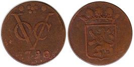 монета Голландия 1 дуит 1790