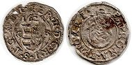 монета Венгрия денар 1628