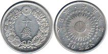 монета Япония 10 сен 1917