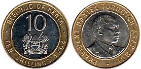 монета Кения 10 шиллингов 1994