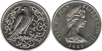 монета Мэн 10 пенсов 1982