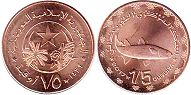 монета Мавритания 1/5 угии 2017