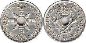 монета Новая Гвинея шиллинг 1945