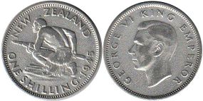 монета Новая Зеландия шиллинг 1945