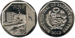 монета Перу 1 новый соль 2012