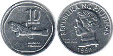 монета Филиппины 10 сентимо 1990