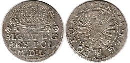 монета Польша грош 1611