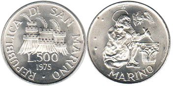 Сан-Марино 500 лир 1975