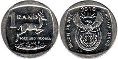 монета ЮАР 1 рэнд 2010 (2010, 2012)
