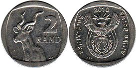 монета ЮАР 2 рэнда 2010 (2010, 2012)