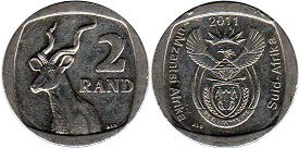 монета ЮАР 2 рэнда 2011 (2011, 2013)